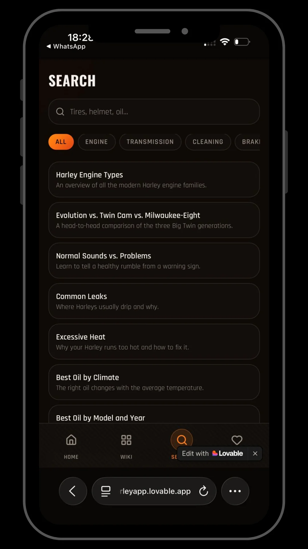 Instant search across every fix.