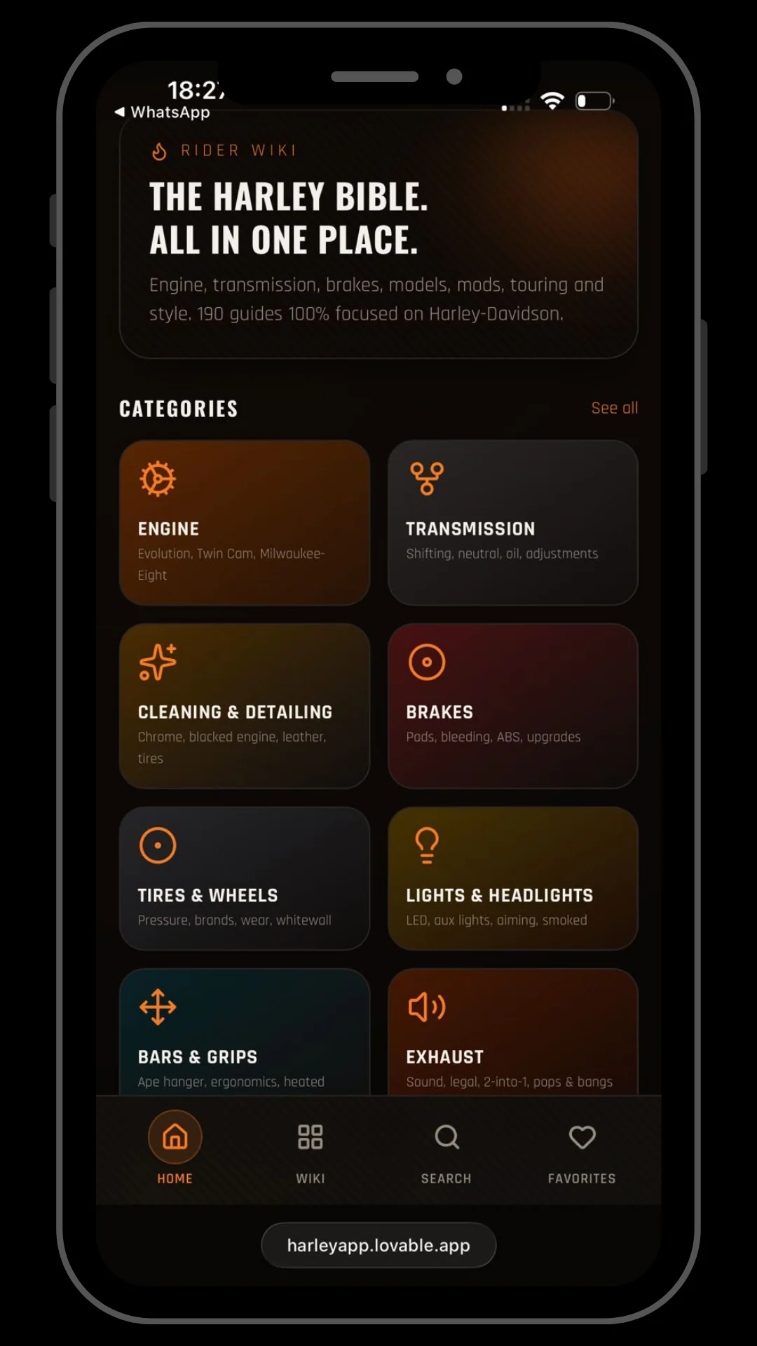 The Harley Bible — every system in one place.